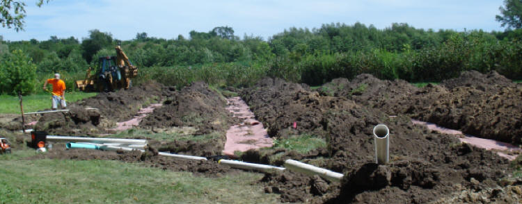 Tate's Septic crew on site